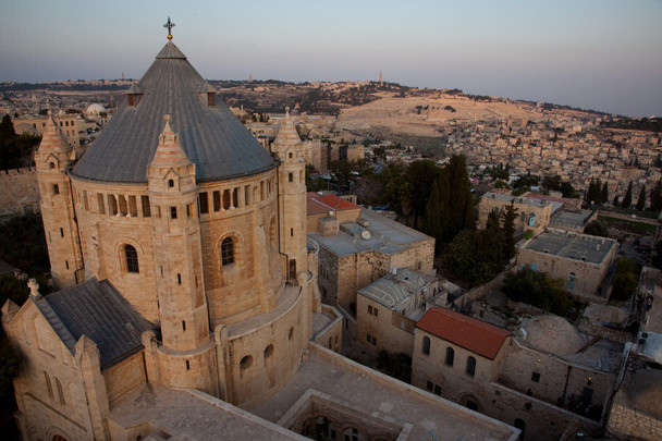 Blick auf die Dormitio-Abtei in Jerusalem