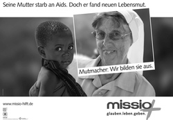 MISSIO-Anzeige mit Schwester Raphaela