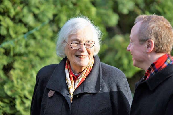 Christa Meves und Michael Ragg bei EWTN-Fernsehaufnahmen in Uelzen (Foto: EWTN)